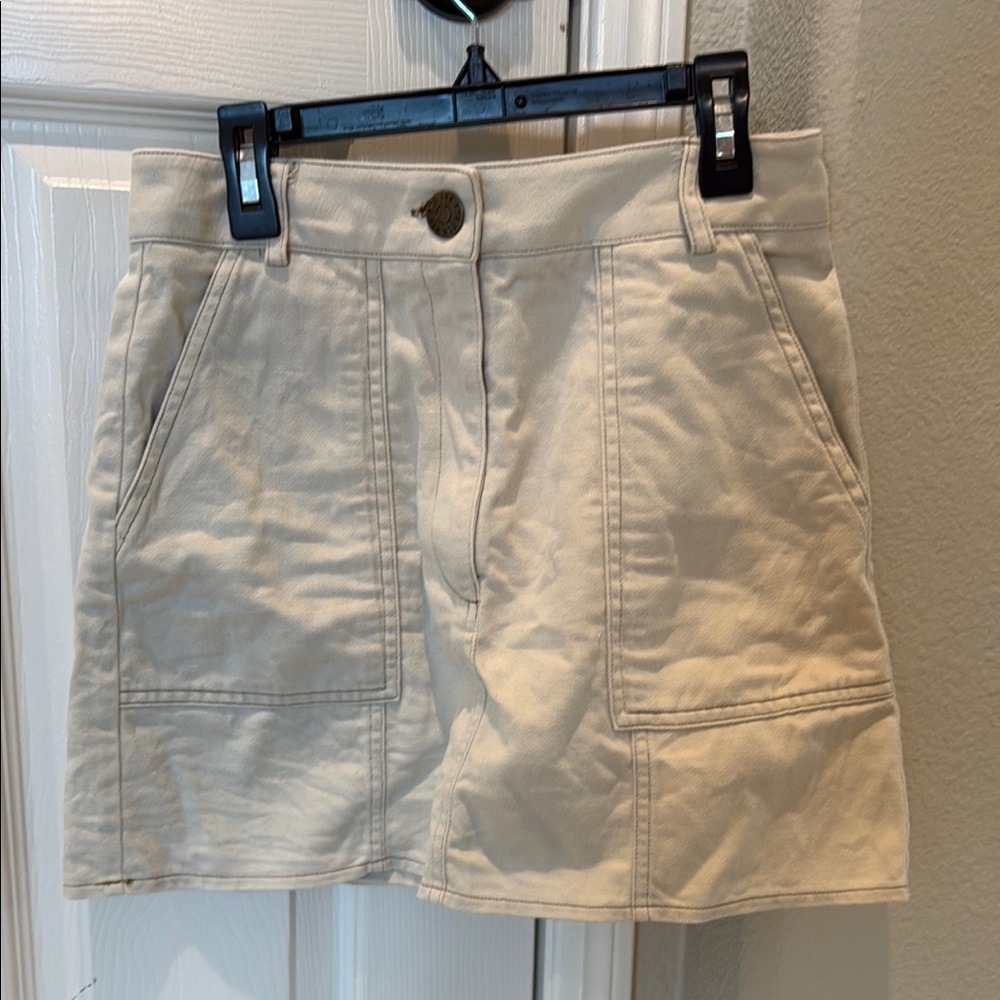 Khaki Mini Skirt Cargo look with Pockets